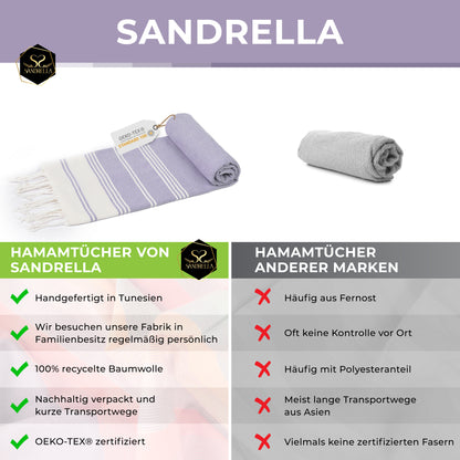 Edelstück Hamamtuch 100 x 200 cm I lila