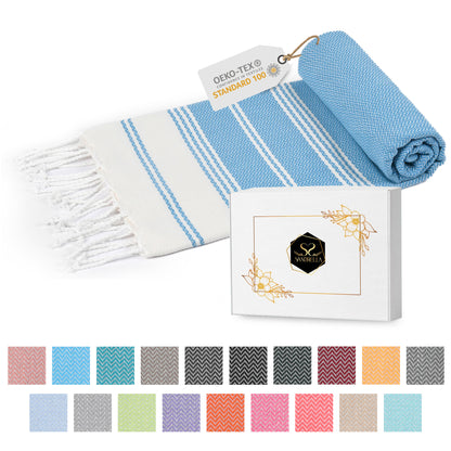 Edelstück Hamamtuch 100 x 200 cm | ozeanblau