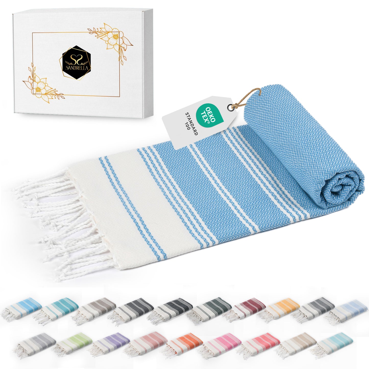 Edelstück Hamamtuch 100 x 200 cm | orange