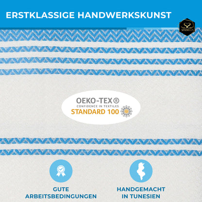 Edelstück Hamamtuch 100 x 200 cm | ozeanblau