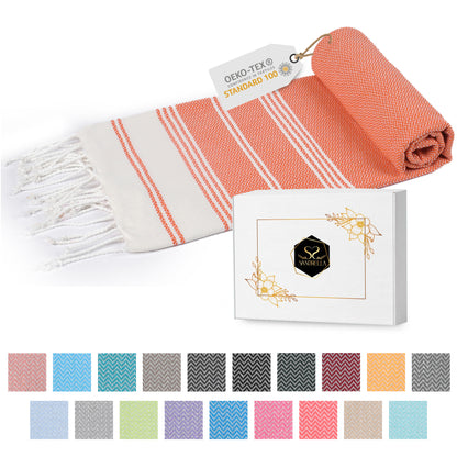 Edelstück Hamamtuch 100 x 200 cm | orange