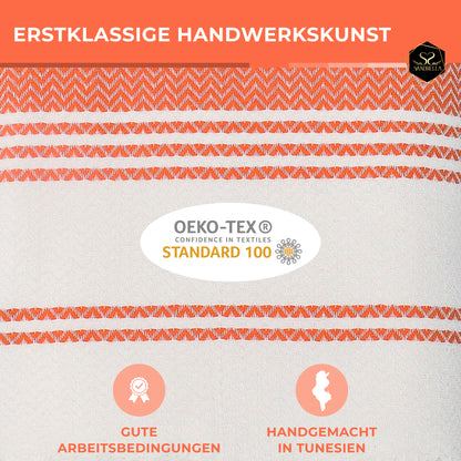 Edelstück Hamamtuch 100 x 200 cm | orange