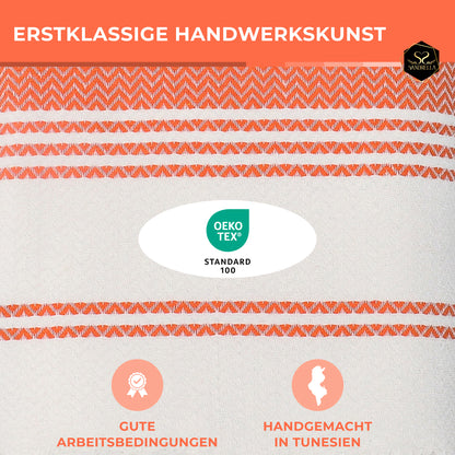 Edelstück Hamamtuch 100 x 200 cm | orange