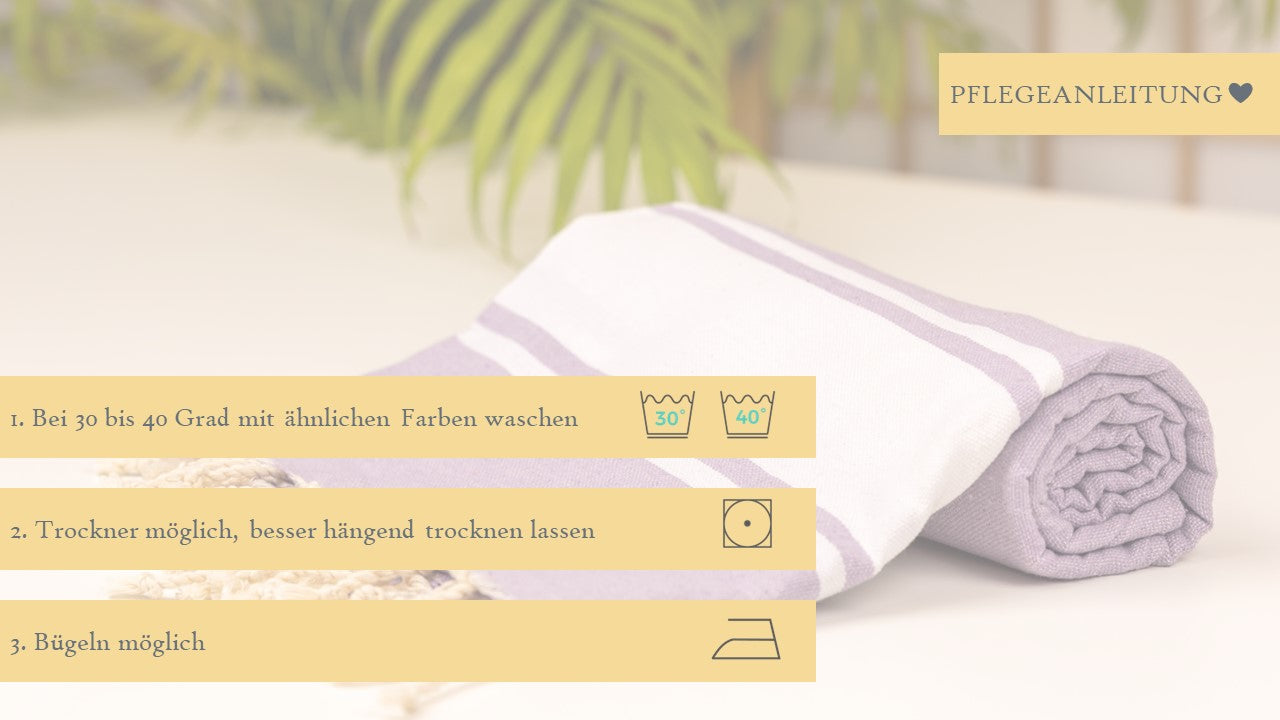 Farbenliebe Hamamtuch 90 x 170 cm I lila