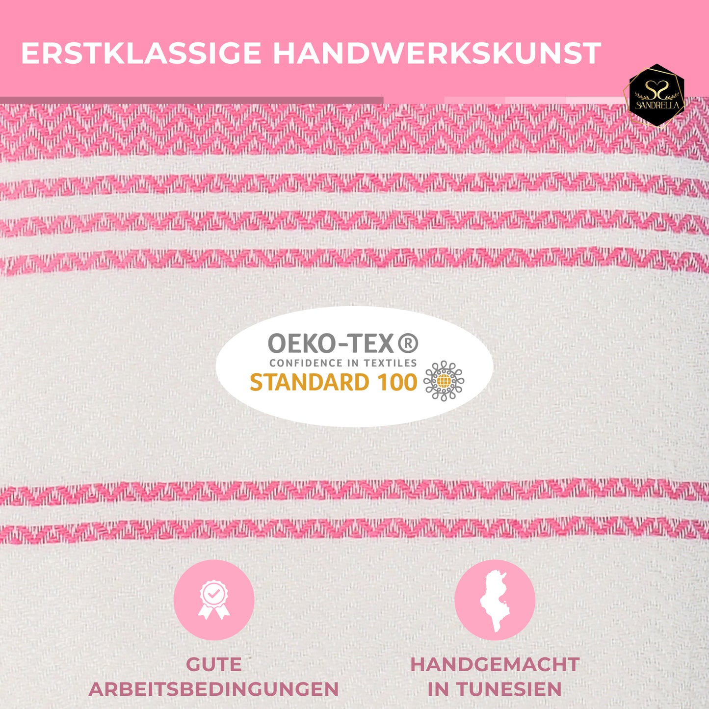 Edelstück Hamamtuch 100 x 200 cm | rosa