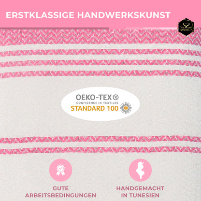 Edelstück Hamamtuch 100 x 200 cm | rosa