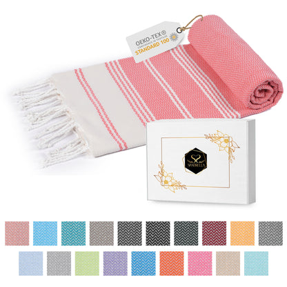 Edelstück Hamamtuch 100 x 200 cm | rot