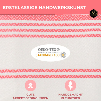 Edelstück Hamamtuch 100 x 200 cm | rot