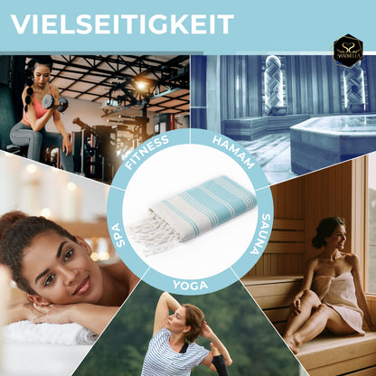 Edelstück Hamamtuch 100 x 200 cm | türkis