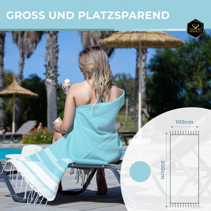 Edelstück Hamamtuch 100 x 200 cm | türkis