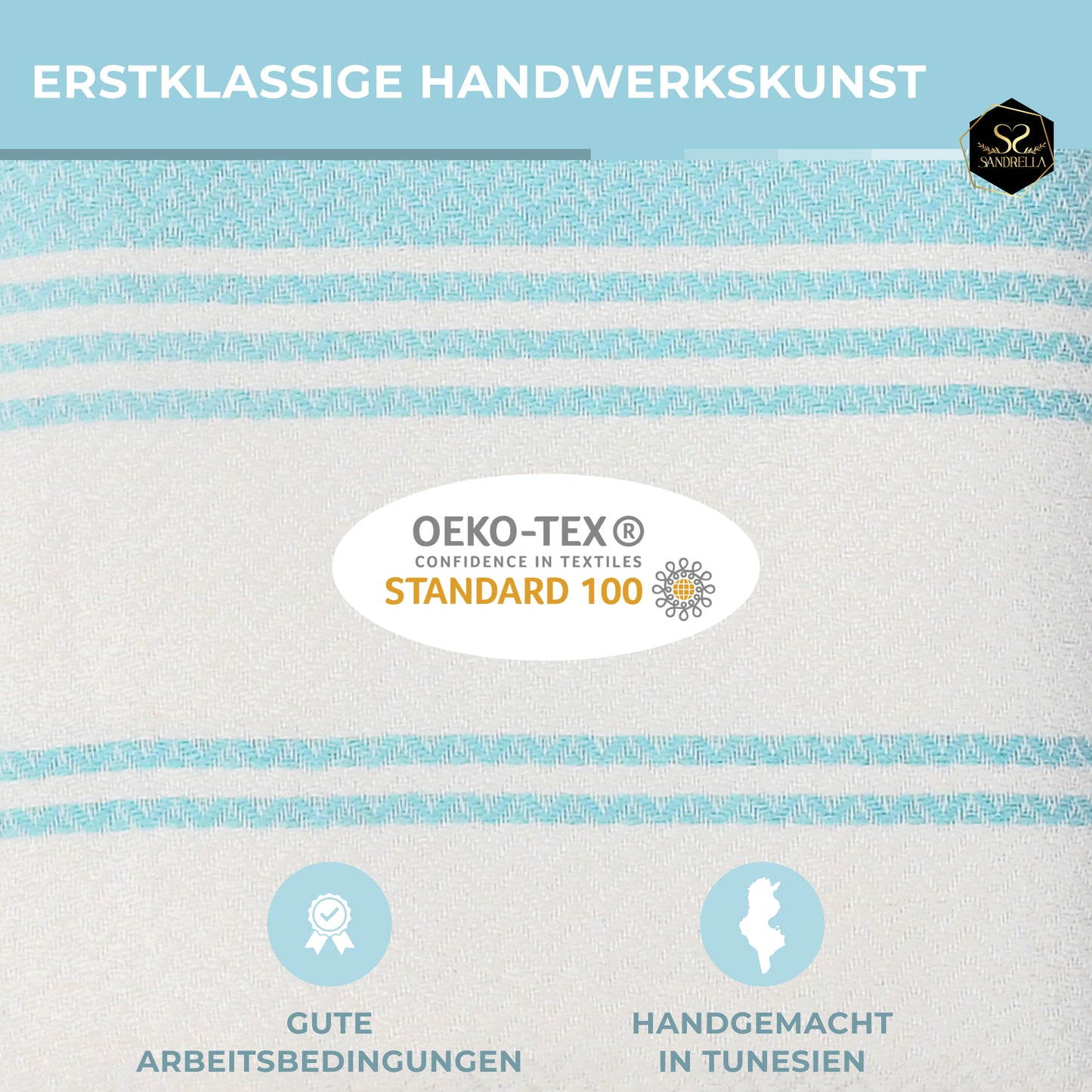 Edelstück Hamamtuch 100 x 200 cm | türkis