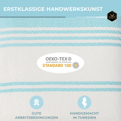 Edelstück Hamamtuch 100 x 200 cm | türkis