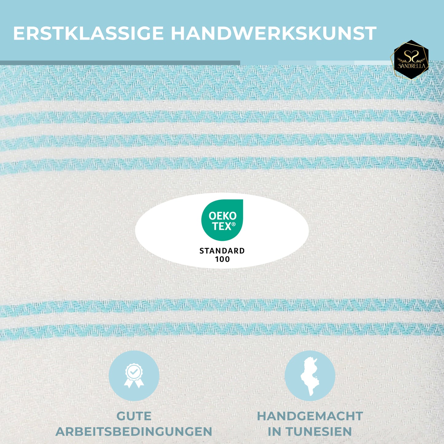 Edelstück Hamamtuch 100 x 200 cm | türkis