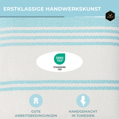 Edelstück Hamamtuch 100 x 200 cm | türkis