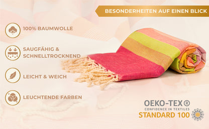 Edelstück Hamamtuch 100 x 200 cm | dunkelgrau